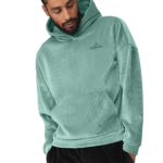 Vintage Oversized Essentialsed Velour Hoodie For Men